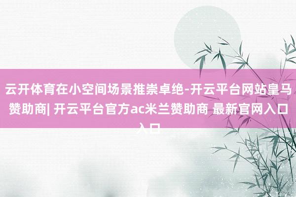 云开体育在小空间场景推崇卓绝-开云平台网站皇马赞助商| 开云平台官方ac米兰赞助商 最新官网入口